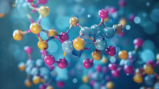 sodium chromate molecular structure 3d, oxidizing agent, structural chemical formula view from a microscope