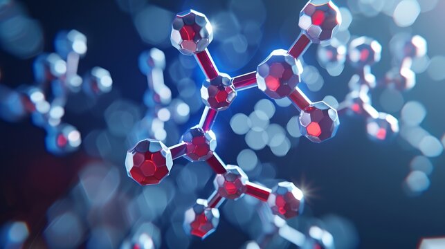sodium chromate molecular structure 3d, oxidizing agent, structural chemical formula view from a microscope