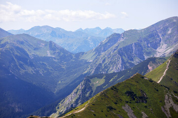 view from the top of the mountains