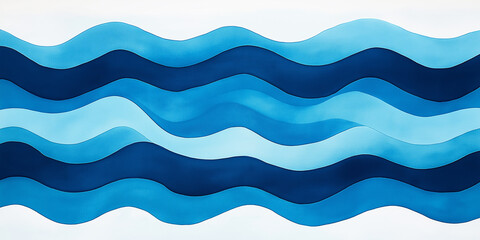 Fototapeta premium The image is a blue wave with white water