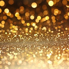 Elegant Gold Bokeh Background with Glittering