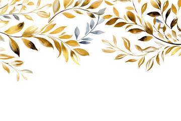 Obraz premium PNG Elegant gold and silver foliage