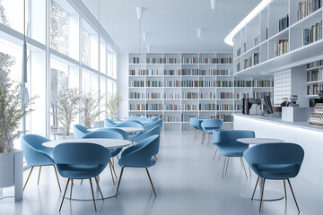 Espace de travail en médiathèque-bibliothèque