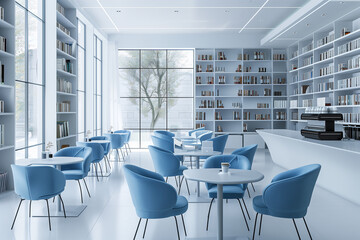 Espace de travail en médiathèque-bibliothèque