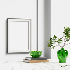 Frame Mockup Interior Scene - 3d Illustration, 3d Render
