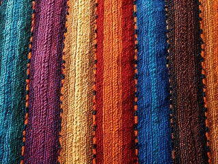 Hispanic heritage with traditional weaving patterns, vertical patterns