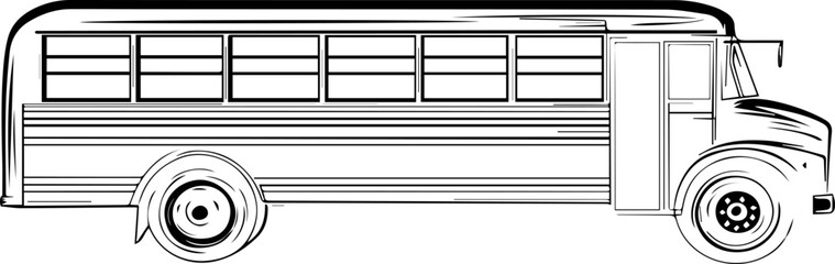 A school bus with classic design body © jenangkatul
