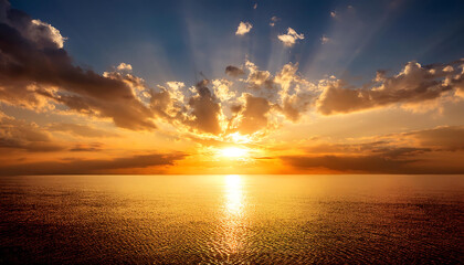 concept design golden sunset sky representing business success dynamic finance market