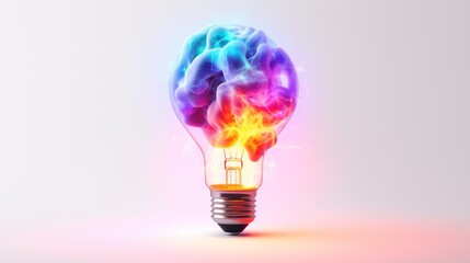 Old classic lamp with bright rainbow colors inside. Neural network ai generated art