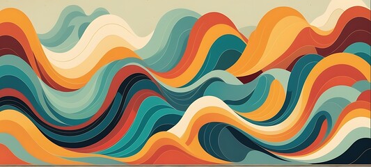 Abstract background with waves and lines. illustration for your design.