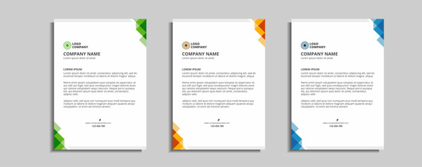 modern corporate letterhead template design