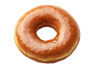 a glazed donut with a hole in the middle