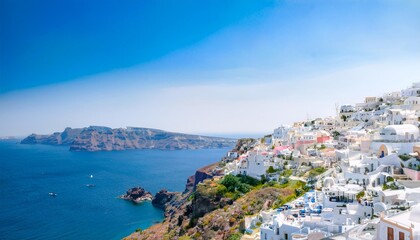 Fototapeta premium White architecture in Santorini island, Greece.
