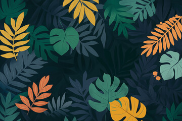 A colorful background of leaves