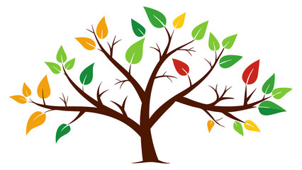Obraz premium Seasons of Tree - Transparent Background PNG