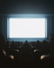 White cinema screen