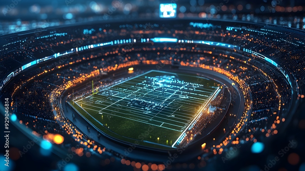 Poster data analytics transforming the future of professional sports 3d rendering