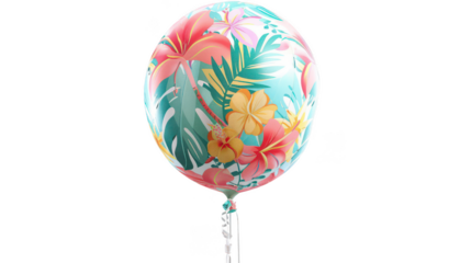 Tropical Balloon - Brightly colored balloon with tropical designs
