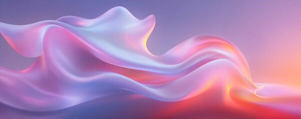 Obraz premium A flowing, abstract composition with soft gradients and light reflections.
