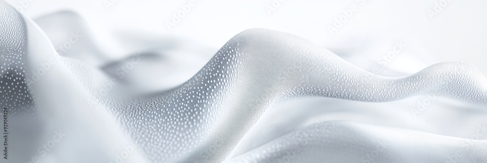 Poster soft and flowing white fabric texture that is creating a serene, beautiful, and elegant background a