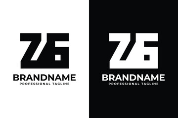 Letters ZG Monogram Logo, suitable for any business with ZG or GZ initials