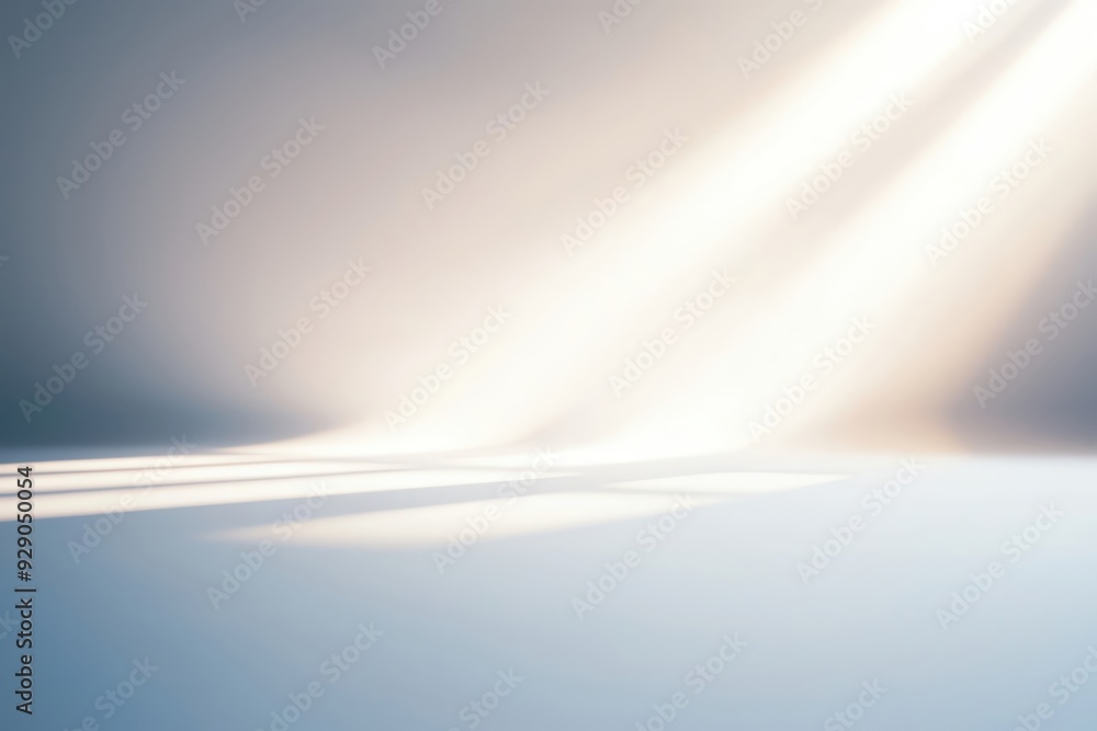 Poster a serene light beam casts a soft glow on a smooth surface, creating a tranquil atmosphere perfect fo