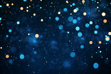 A colorful background with many small stars and a blue sky