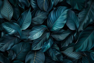 Impressive visual style of plants and leaves. Green, gold, yellow and dark green backgrounds.