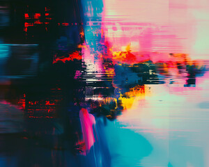 Glitch Patterns in Static Interference with Natural Motifs