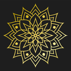 Gold Floral Mandala Background Design