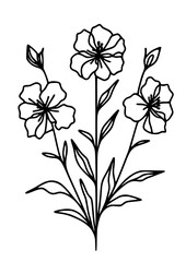 Flowers SVG, Floral SVG, Plant SVG, Blossom SVG, Flora SVG, Nature SVG, Leaves SVG, Green SVG, Gift for girl SVG, Flowers Silhouette, Flowers Design, Cut file for Cricut SVG, JPG, PNG