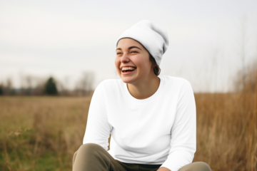 Women's blouse png, transparent mockup