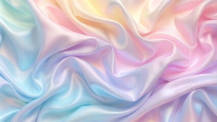 Fototapeta premium Pastel hues blend seamlessly on a soft, gradient fabric background, evoking a sense of calmness and serenity, perfect for e-commerce, blog, or social media uses.