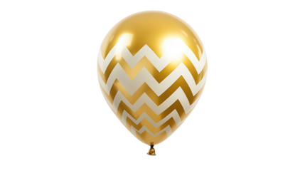 Chevron Gold Balloon - Gold balloon with chic chevron stripes