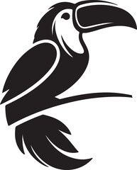 Toucan icon silhouette vector art illustration