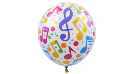 Music Note Balloon - Balloon with musical note prints for music-themed parties