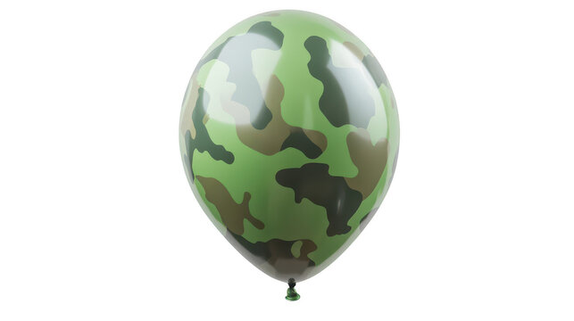 Camo Green Balloon - Green balloon with a camouflage pattern