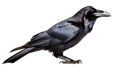 Crow on transparency  background 
