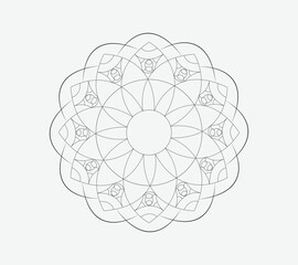 Simple Mandala Shape Mandala Pattern Designs Lotus Flower.Vector Mandala Set.