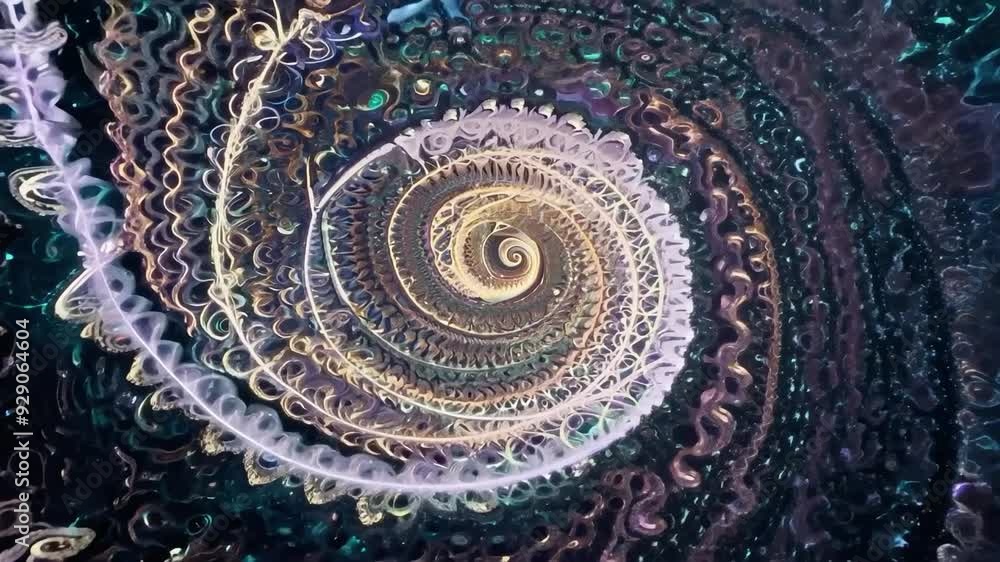 Aufkleber a mesmerizing spiral pattern showcases vibrant colors and intricate designs in a surreal display