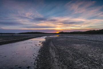 Sunset over Benacre Broad in Suffolk