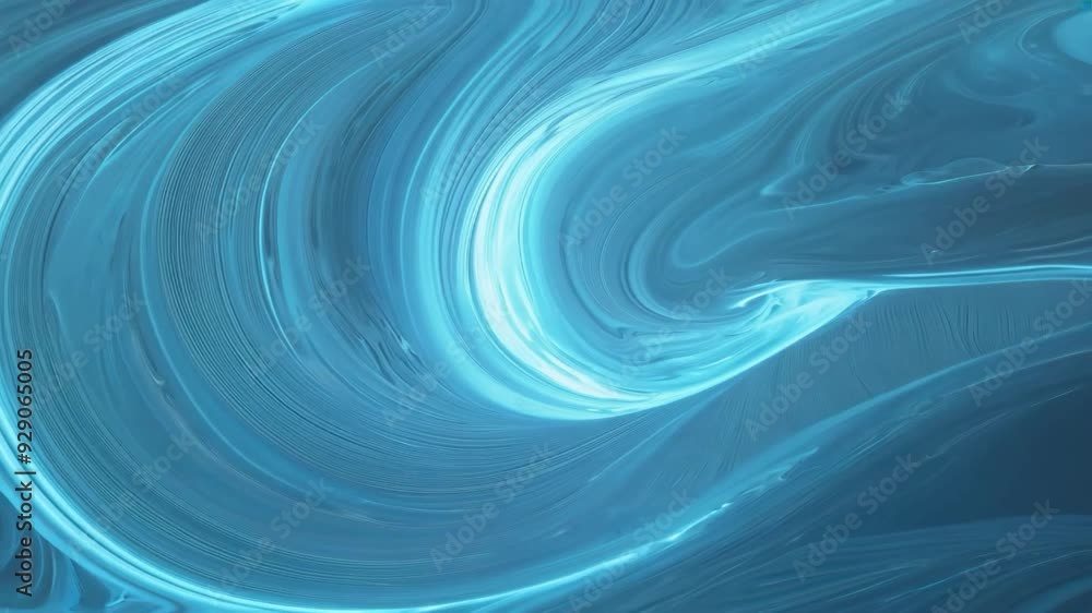 Poster swirling blue abstract design created with flowing textures in a dynamic composition
