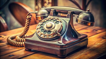 Retro-style rotary phone dial and toggle switch on a vintage electronic device, with a warm, nostalgic tone and soft focus, evoking a bygone era.