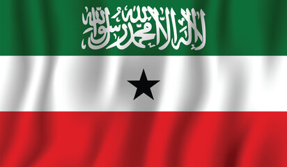 Realistic Somaliland national flag perfect color, scale, and proportion.