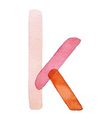 Hand-Painted Watercolor Lowercase Letter 