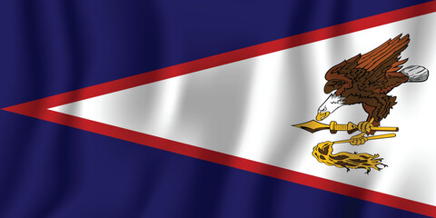 Realistic American Samoa national flag perfect color, scale, and proportion.