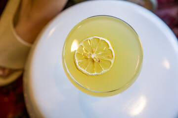 Cocktail with lemon