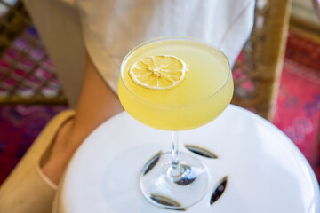 Cocktail with lemon