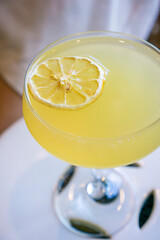 Cocktail with lemon