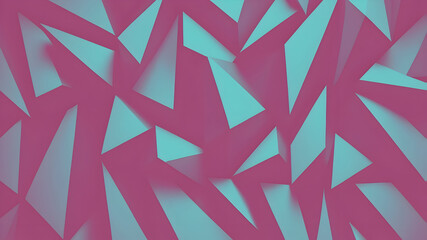 Pink background with abstrat geometric blue color pattern wallpaper 